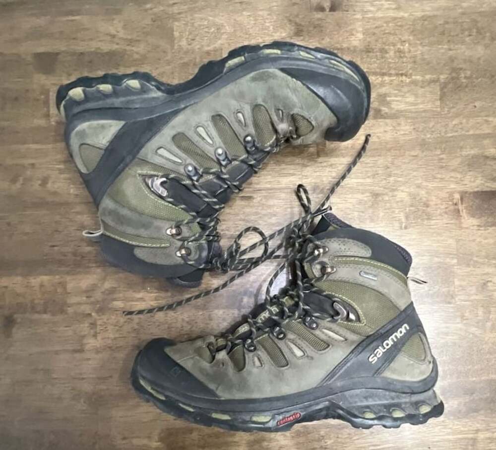 Salomon Quest 4D GTX Gore-Tex Olive Green Hiking Boots Mens 11